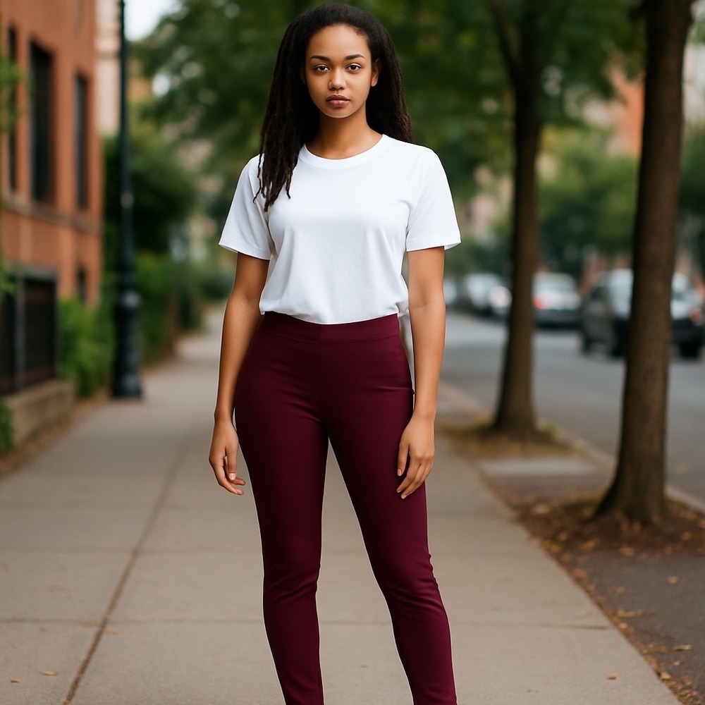 Ann Taylor Burgundy Pants Size 6 Career Work Office Side Zip